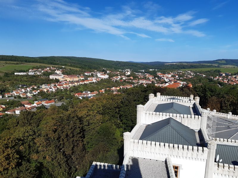 Bojkovice - výhled z věže zámku Nový Světlov