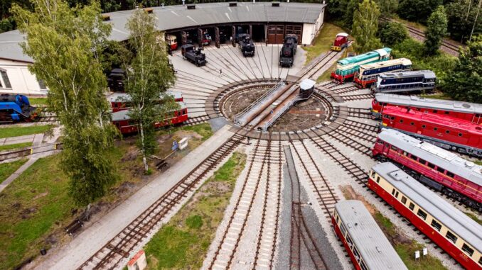Železniční muzeum Českých drah v Lužné u Rakovníka. Zdroj: Muzeum ČD Lužná