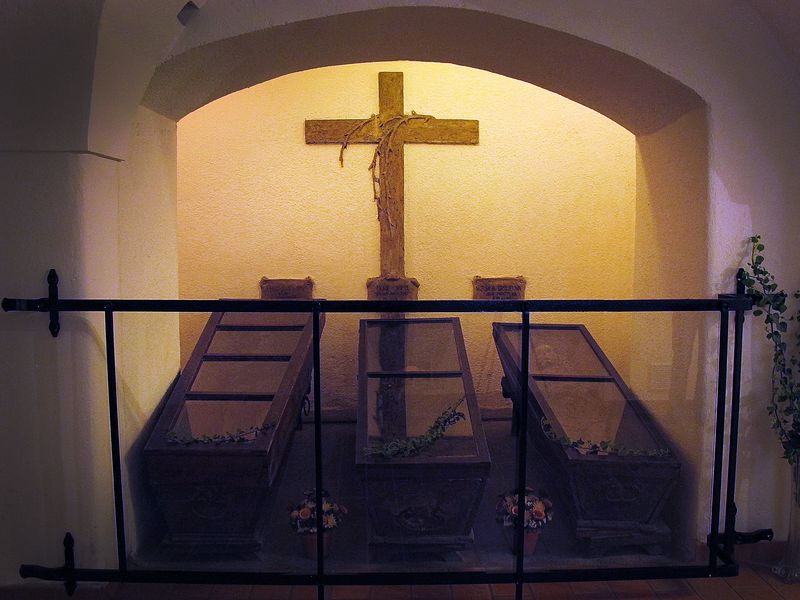 Hrobka pod kapucínským kostelem Nalezení svatého Kříže v Brně. Zdroj: Kapucínská hrobka v Brně