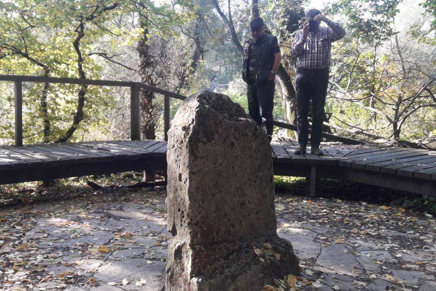 Obora Soutok: hraniční kámen markrabství moravského. Foto: Alice Suchá