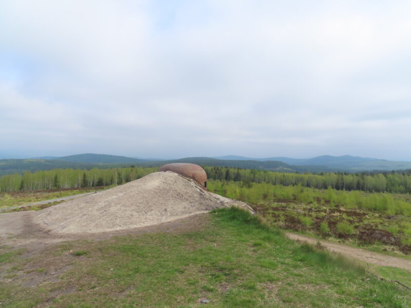 Dopadová plocha Jordán s bunkrem. Zdroj foto: Pavla Košík Jelínková