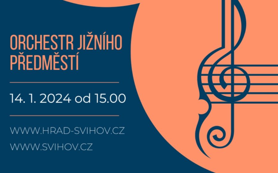 Novoroční koncert na hradě Švihov. Ořez plakátu. Zdroj: Státní hrad Švihov. Poskytla: Petra Vítková - PR pracovník.