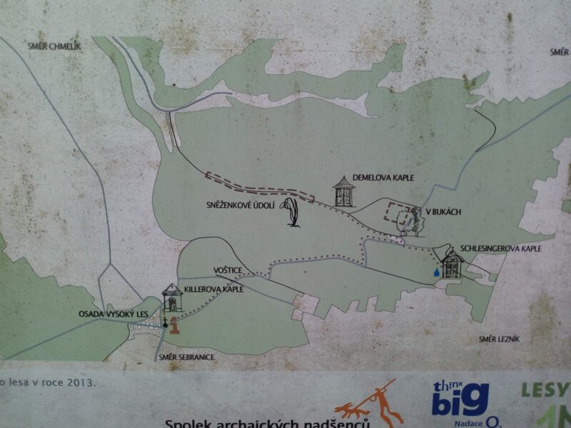 Mapa trojkaplí ve Vysokém lese. <yoastmark class=