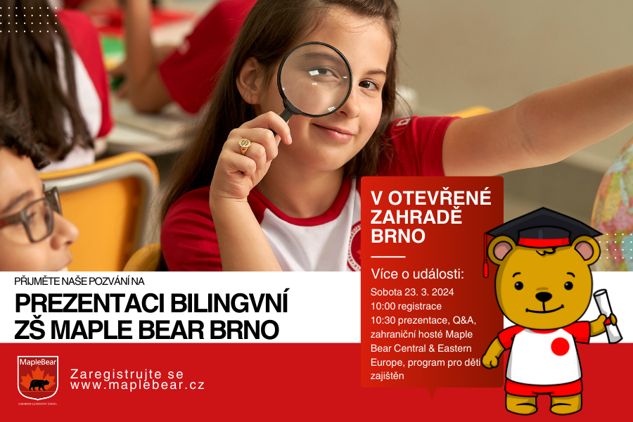 Maple Bear Czechia zve do Otevřené zahrady v Brně. Zdroj: https://maplebear.cz/