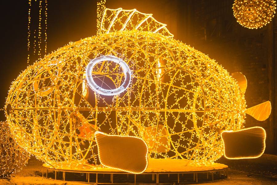 Světla vyprávějí – světelná expozice v areálu Dolních Vítkovic. Zdroj: DECOLED s.r.o.