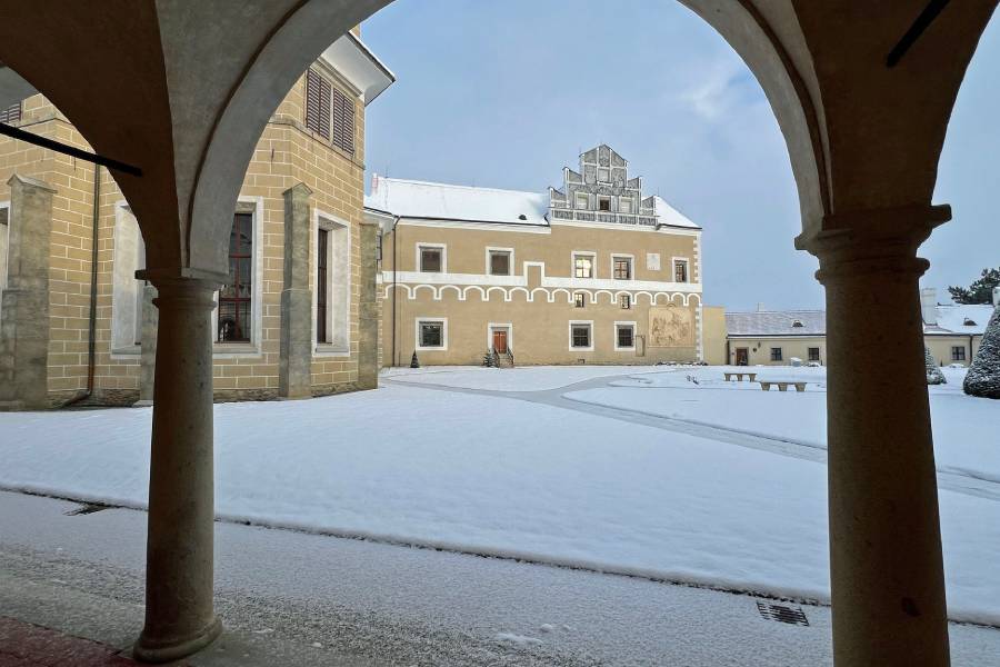 Zámek Telč v zimě. Zdroj: Národní památkový ústav