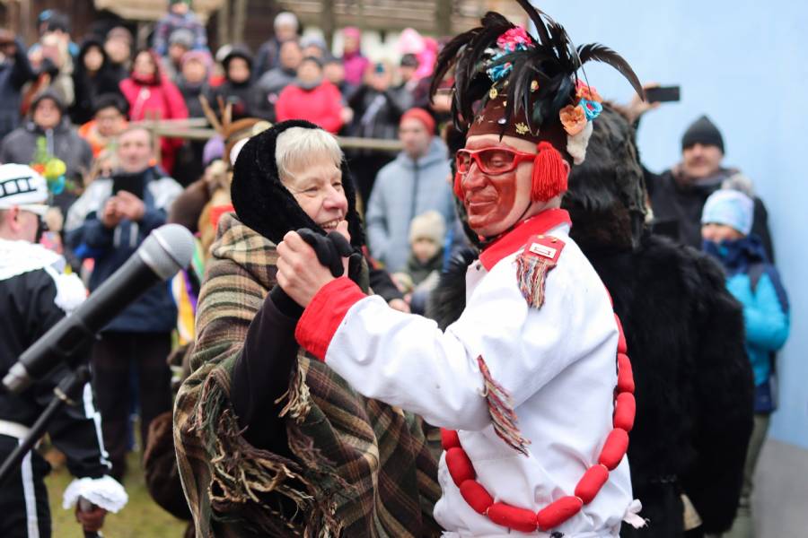 Masopust na Veselém kopci v roce 2024. Zdroj: Muzeum v přírodě Vysočina