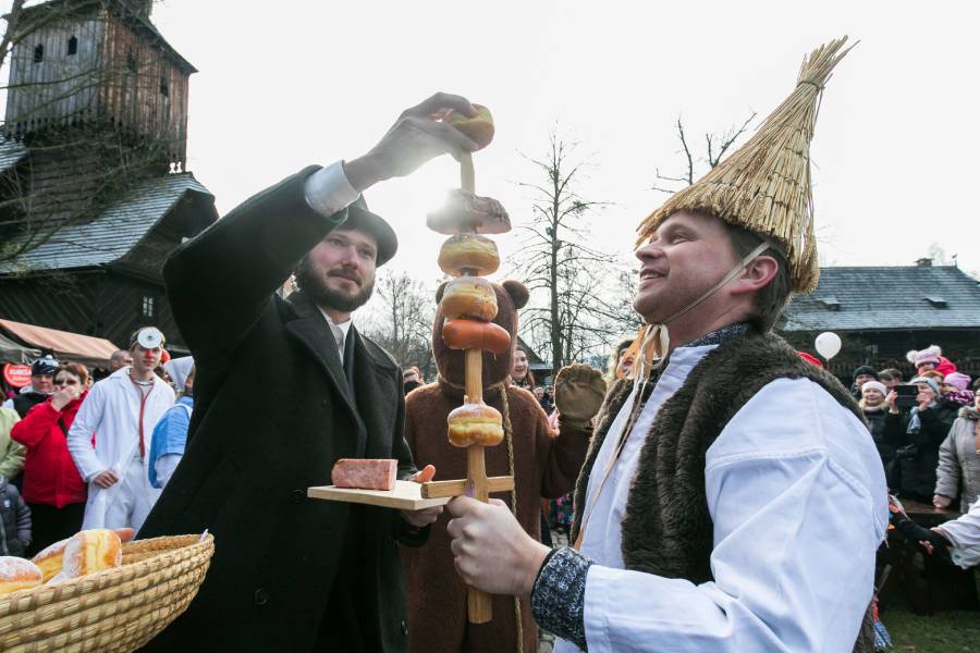 Masopust v Dřevěném městečku. Foto: Jan Kolář. Zdroj: Národní muzeum v přírodě