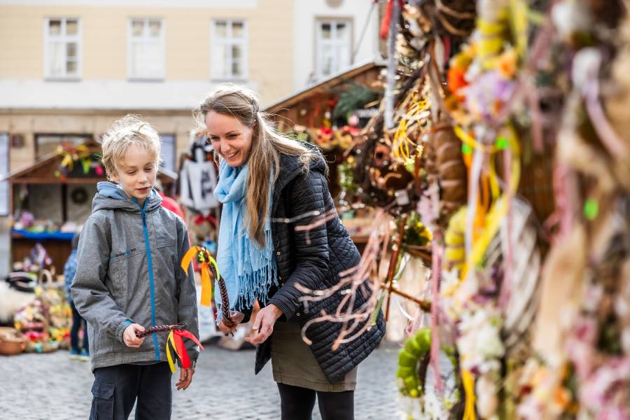 Velikonoční jarmark v Olomouci. Zdroj: Informační centrum Olomouc, tourism.olomouc.eu