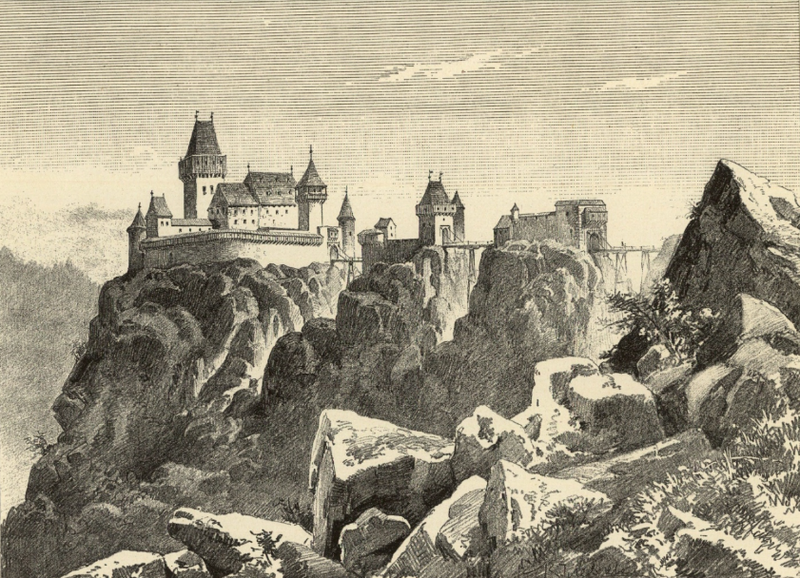 Hrad Skuhrov ve14. století.