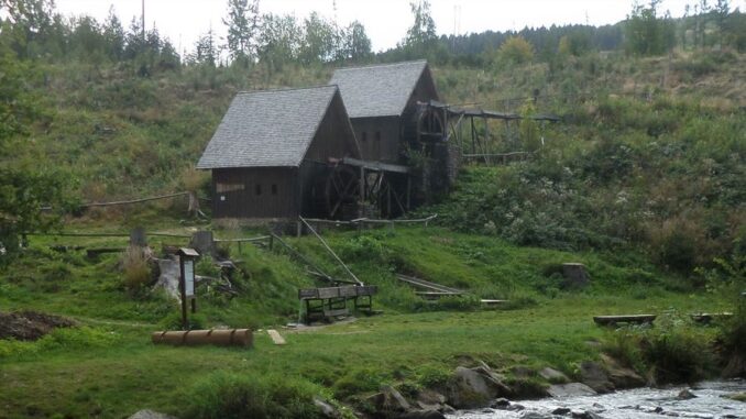 Zlatorudné mlýny ve Zlatokopeckém skanzenu. Foto: Anna Petruželková