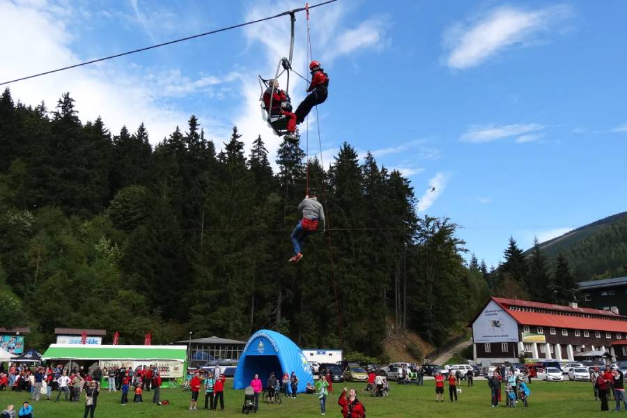 Ukázky práce záchranářů. Zdroj: Horská služba ČR