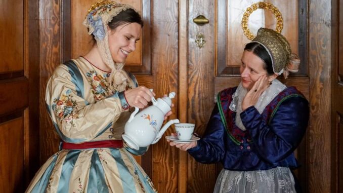 Zámecké čajování na Kačině. Zdroj: Národní zemědělské muzeum