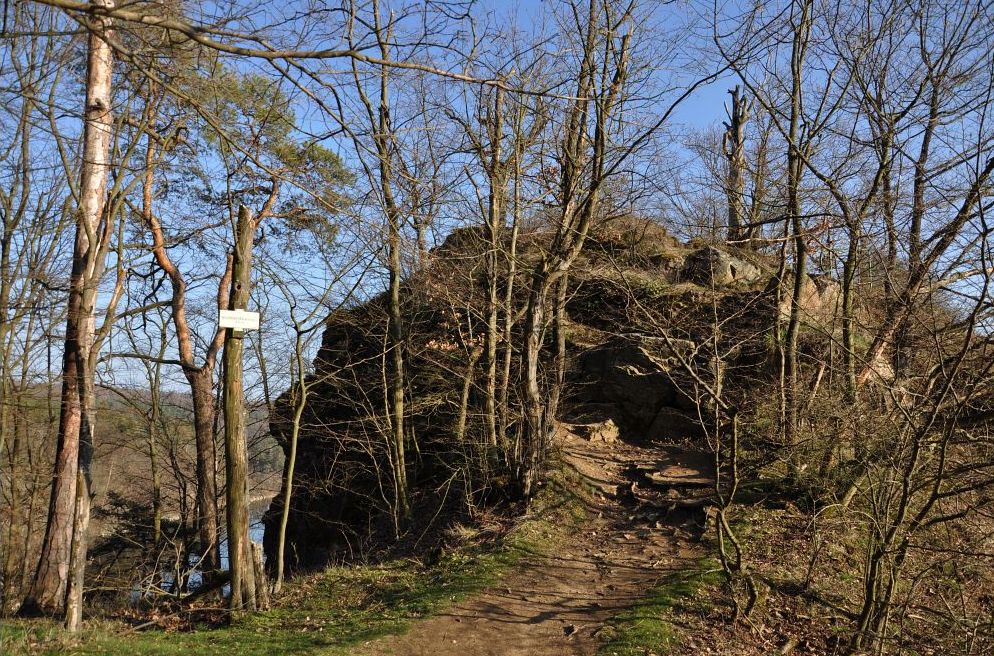 Kokštejn – terénní pozůstatky hradu. Foto: Petr Fabian. Zdroj: Hrady-zříceniny.cz