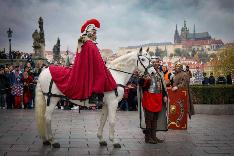 Svatý Martin na Karlově mostě. Zdroj: Muzeum Karlova mostu