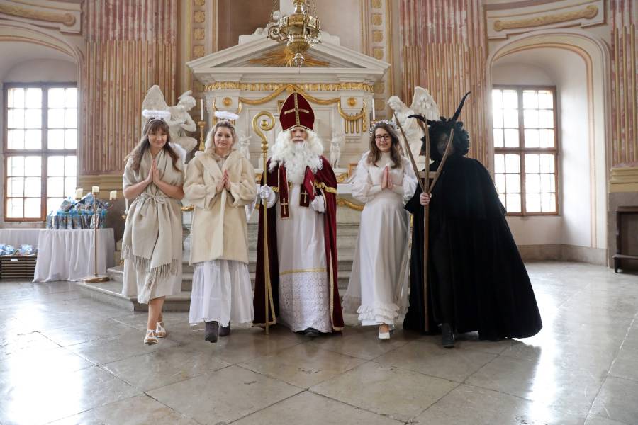 Mikuláš na slavkovském zámku. Zdroj: Zámek Slavkov – Austerlitz