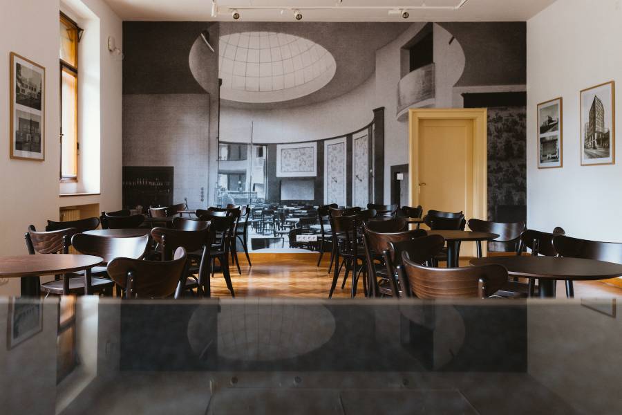 Café Ernst ve vile Stiassni. Zdroj: Národní památkový ústav