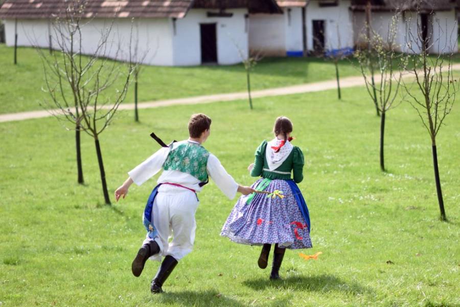 Slovácké fašanky. Zdroj: Skanzen Strážnice