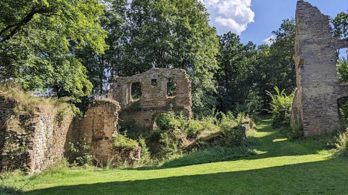 Zřícenina hradu Šelmberk.