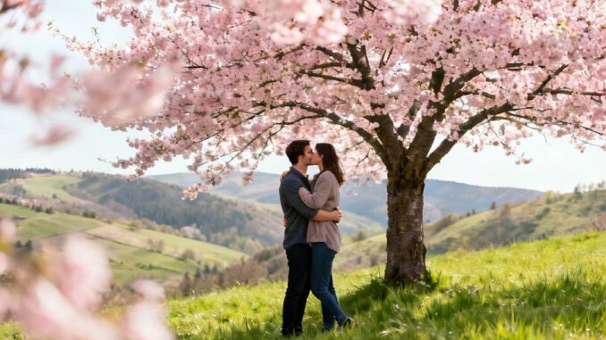 První máj - lásky čas. Ilustrační foto, AI. Zdroj: freepik.com