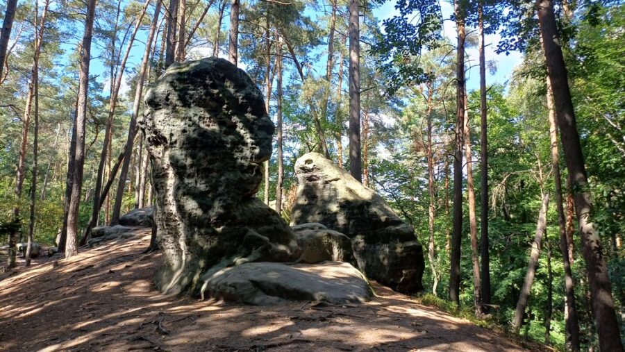 Obří hlava a Žába na Kokořínsku. Foto: Anna Petruželková