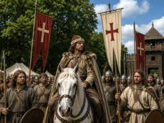 Město Jaroměř nese své jméno na počest přemyslovského knížete Jaromíra, který je považován za zakladatele původního zdejšího hradiště. AI generováno. Zdroj: ChatGPT
