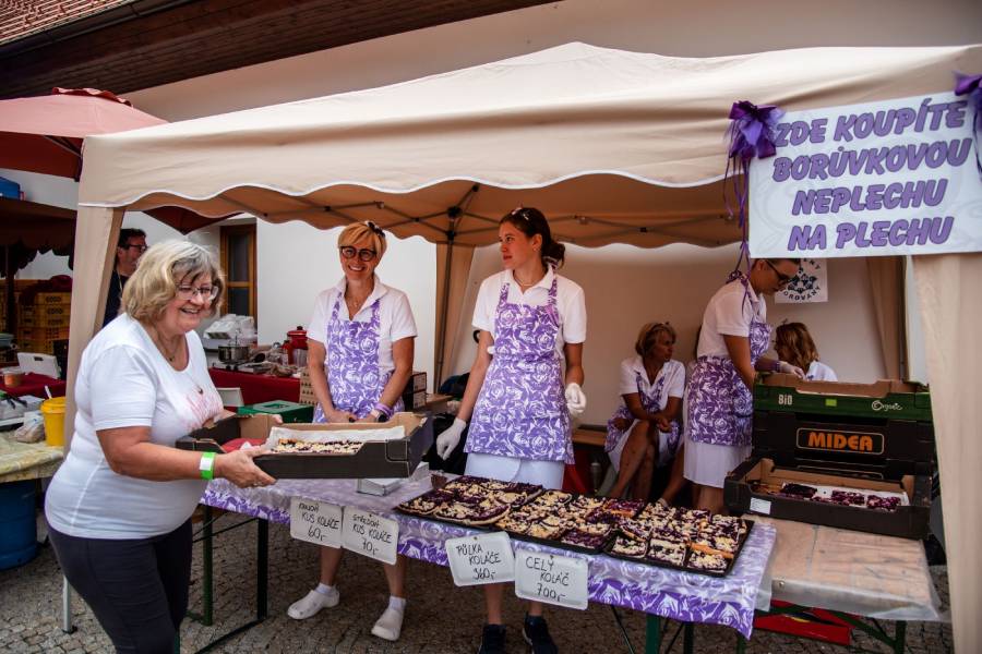 Borovanské Borůvkobraní je dvoudenní gastronomický a kulturní festival, který se koná každoročně v areálu kláštera v Borovanech u Českých Budějovic. Zdroj: Město Borovany